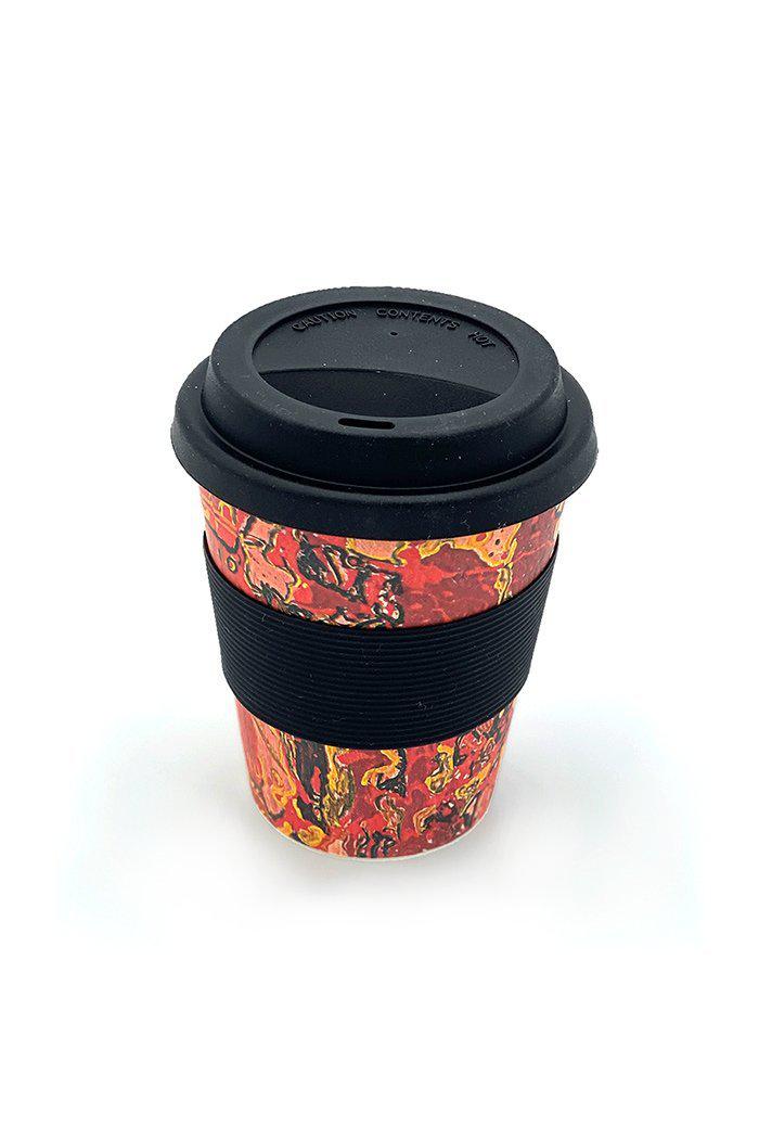 Aboriginal Art Kitchen Warehouse-Nelson Bamboo Eco Mug 227ml (Black)-Yarn Marketplace