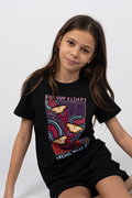 'Ngal-Gawu' Grandmother (Mother's Mum) NAIDOC WEEK 2023 Black Cotton Crew Neck Kids T-Shirt