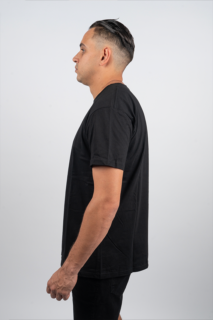 'Ngal-Gawu' Grandmother (Mother's Mum) (Monochrome Print) NAIDOC WEEK 2023 Black Cotton Crew Neck Unisex T-Shirt