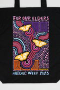 'Ngal-Gawu' Grandmother (Mother's Mum) NAIDOC WEEK 2023 Black Cotton Tote Bag