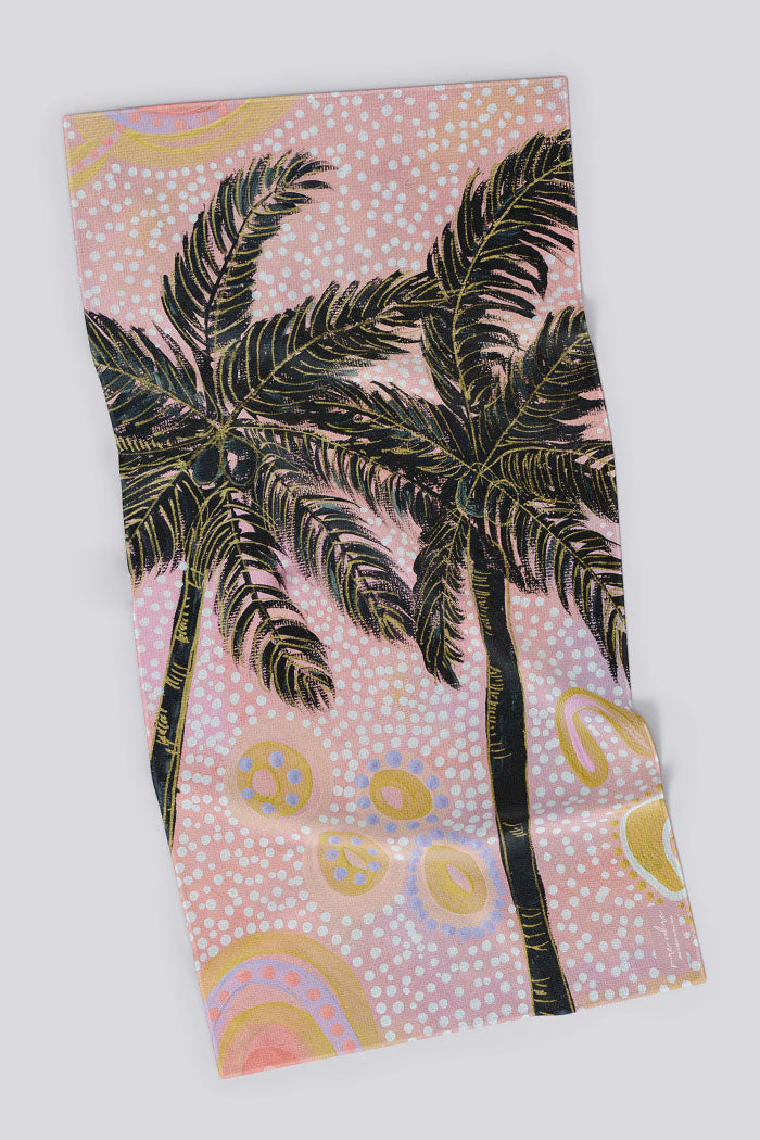 Pink Sunset Beach Towel