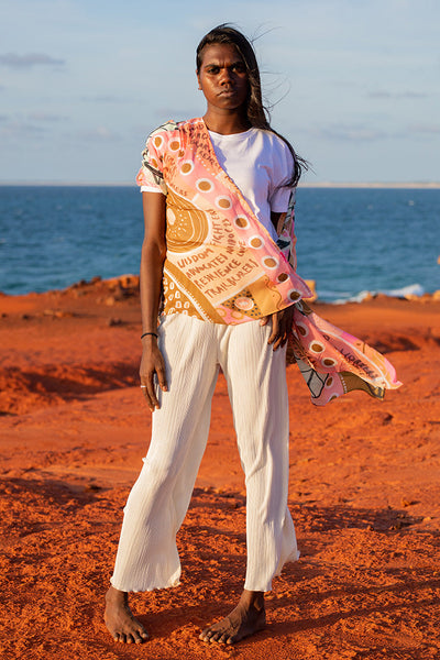 In Their Footsteps NAIDOC WEEK 2023 Chiffon Shawl