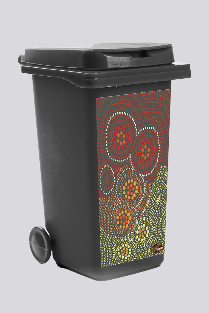 Bindigenous Red Bin Sticker (Fits 240L Bin)