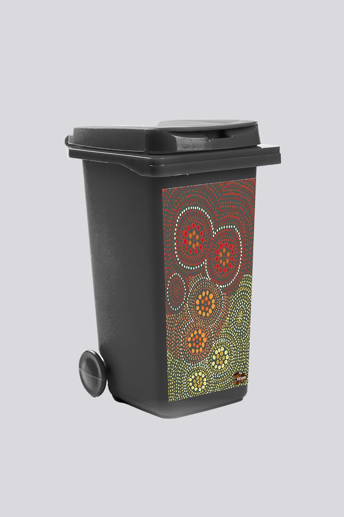 Bindigenous SMALL Red Bin Sticker (Fits 140L Bin)