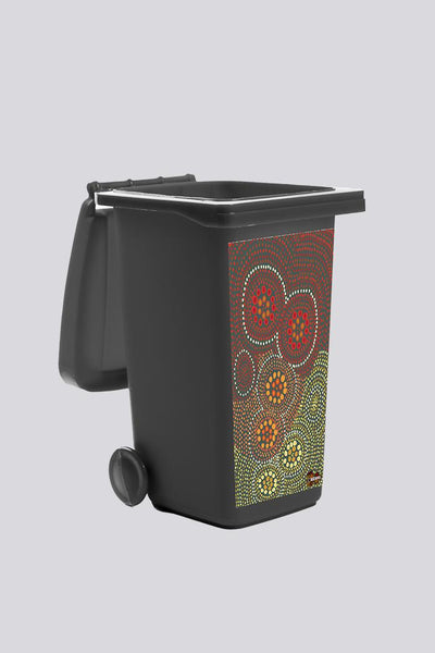 Bindigenous SMALL Red Bin Sticker (Fits 140L Bin)