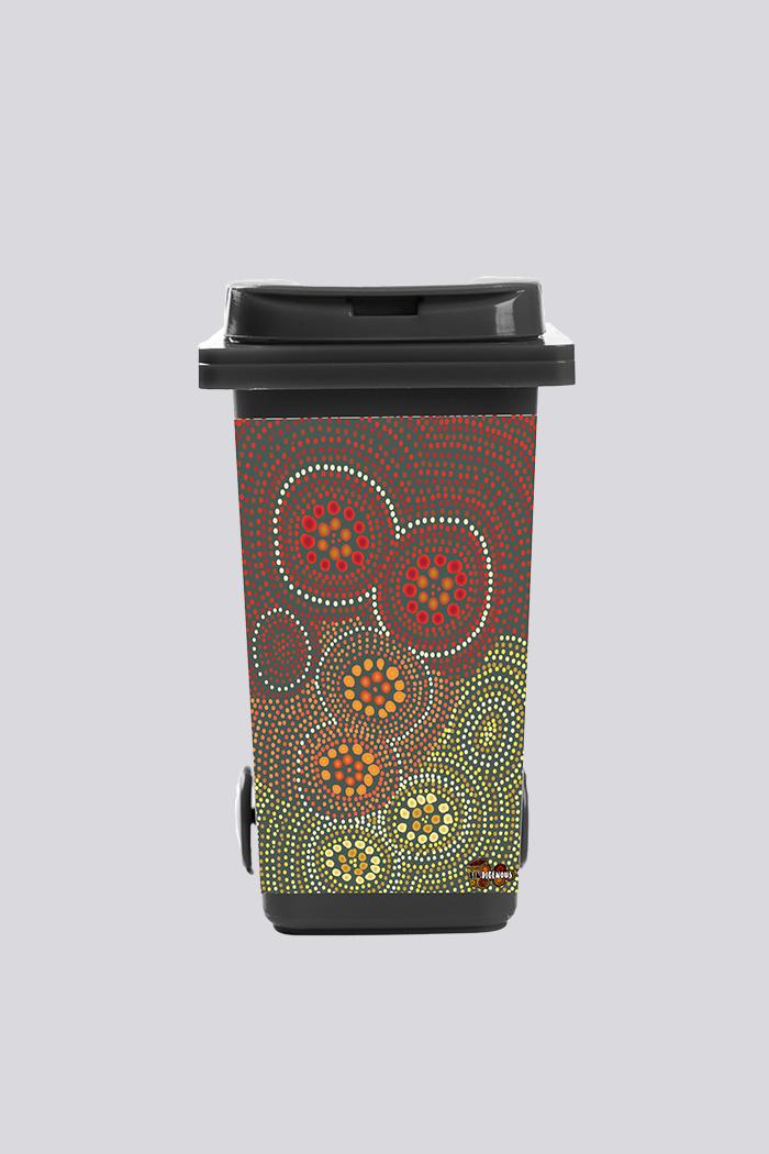 Bindigenous SMALL Red Bin Sticker (Fits 140L Bin)