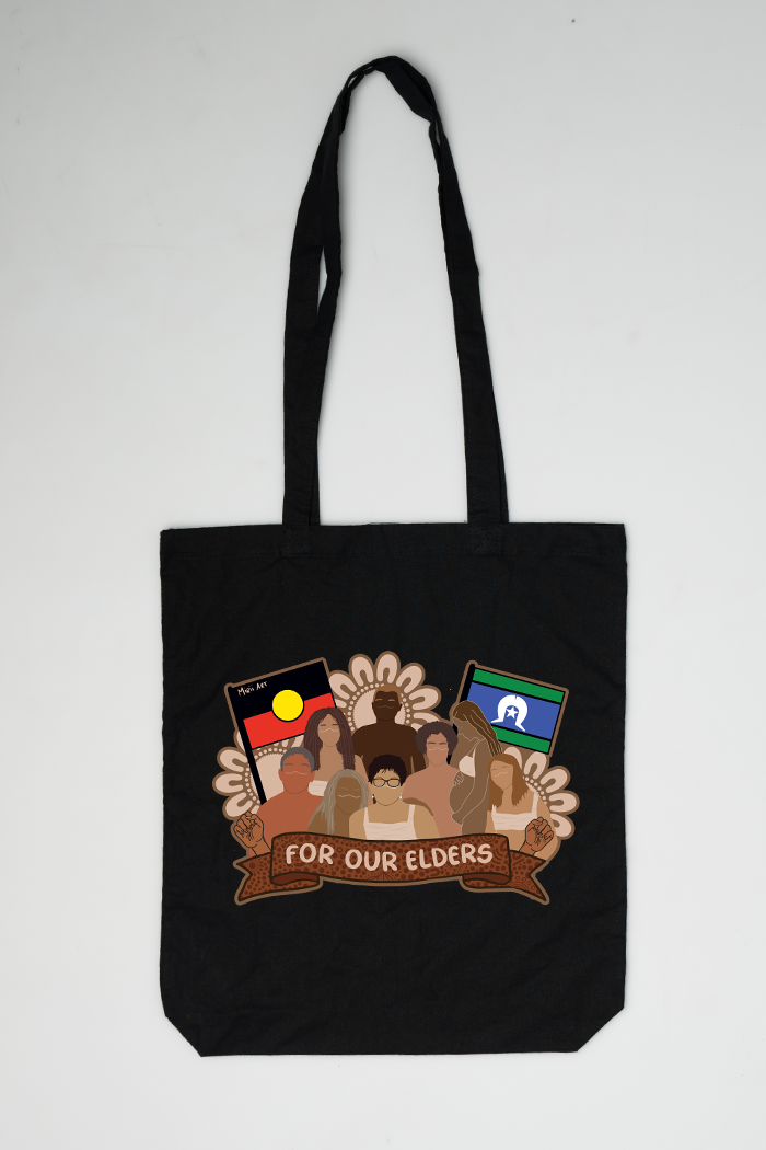 Rallying Together NAIDOC WEEK 2023 Black Cotton Tote Bag