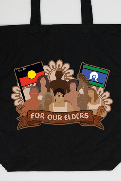 Rallying Together NAIDOC WEEK 2023 Black Cotton Tote Bag