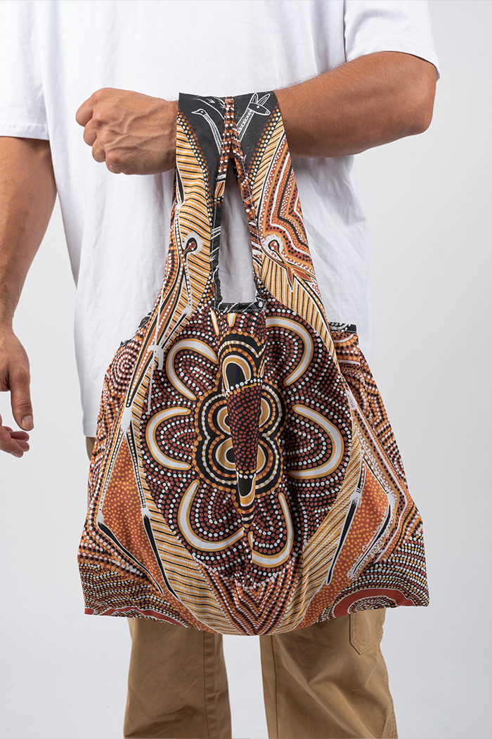 Respecting Our Elders NAIDOC WEEK 2023 rPET Reusable Fold-Up Shopping Bag