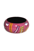 Aboriginal Art Jewellery Australia-Ross Bangle Wide 61-71mm-Yarn Marketplace