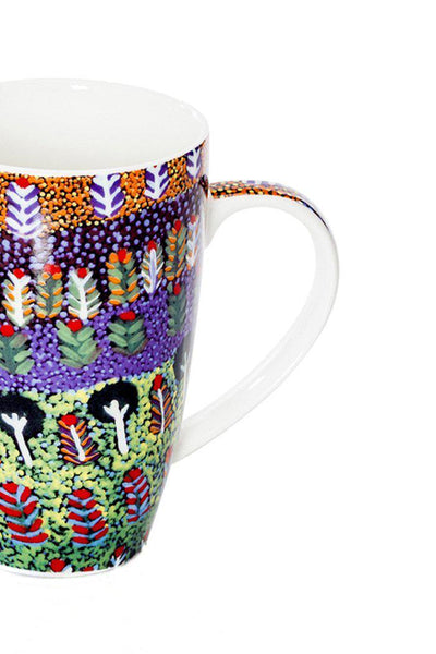 Aboriginal Art Kitchen Warehouse-Ross Bone China Mugs 380ml/13oz-Yarn Marketplace