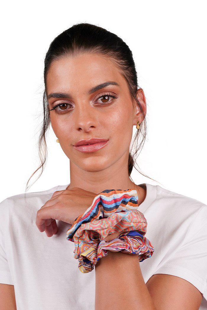 Aboriginal Art Headwear-Scrunchie 3 Pack Set 1-Yarn Marketplace