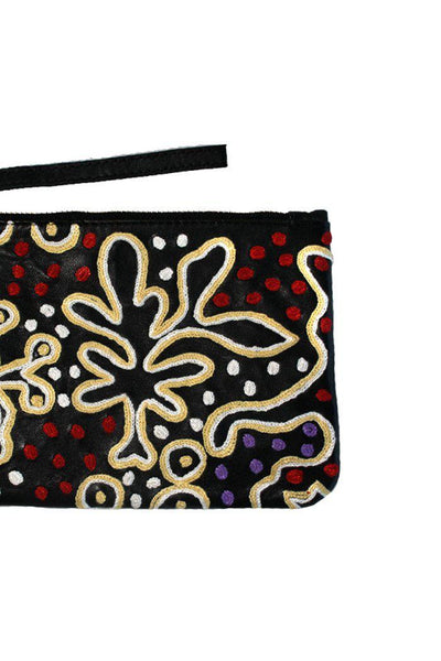 Stewart Leather Clutch w Wrist Strap-Bags-Yarn Marketplace