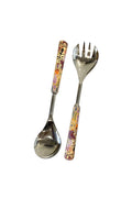 Aboriginal Art Kitchen Warehouse-Stewart Salad Server Set Steel- 280mm-Yarn Marketplace