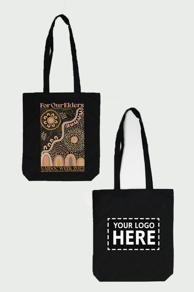 (Custom) The Path They Have Laid NAIDOC WEEK 2023 Black Cotton Tote Bag