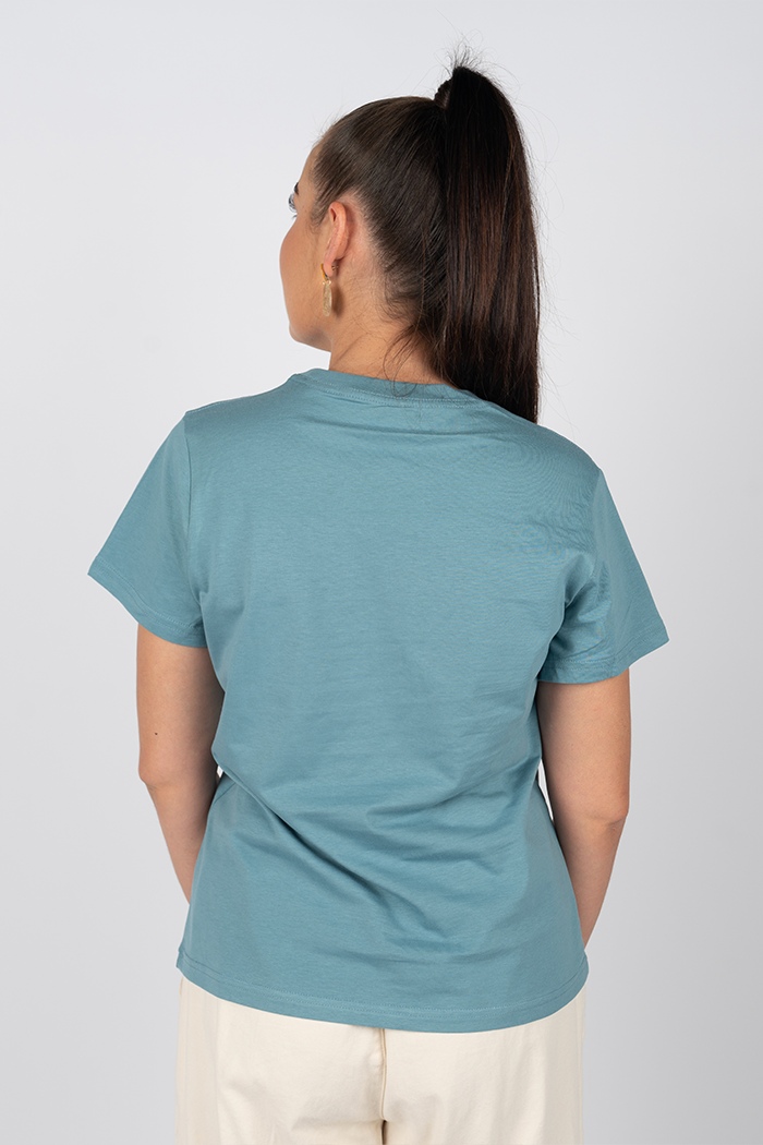 The Path They Have Laid NAIDOC WEEK 2023 Slate Blue Cotton Crew Neck Women's T-Shirt