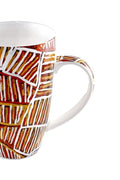 Aboriginal Art Kitchen Warehouse-Tipuamuntumirri Bone China Mugs 380ml/13oz-Yarn Marketplace