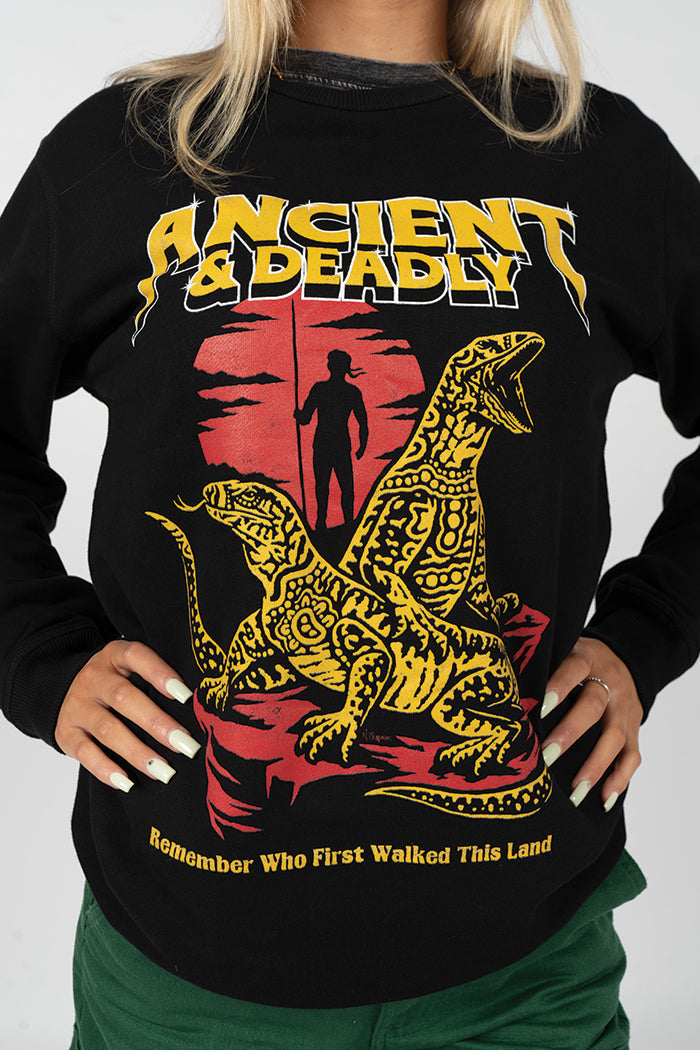 Ancient & Deadly Black Premium Cotton Crew Neck Unisex Sweater