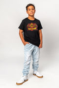 Vintage Custodian Classic Black Cotton Crew Neck Kids T-Shirt