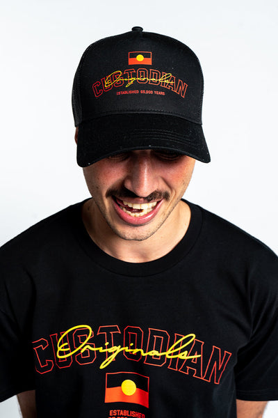 Originals Classic Black Cotton Trucker Cap