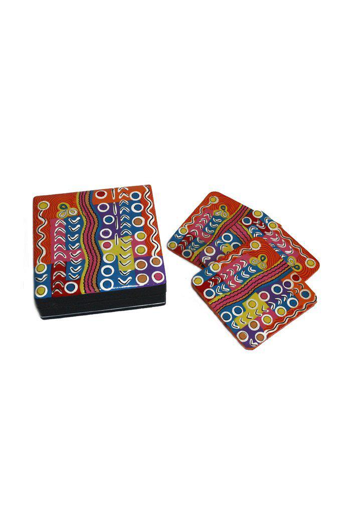 Aboriginal Art Kitchen Warehouse-Watson Coaster Set-Yarn Marketplace