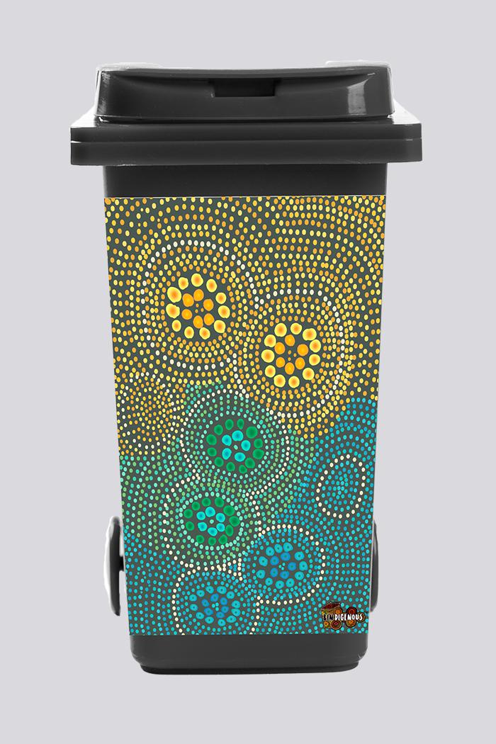 Bindigenous Yellow Bin Sticker (Fits 240L Bin)