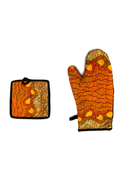 Marks Cotton Oven Mat and Mitt (Orange)