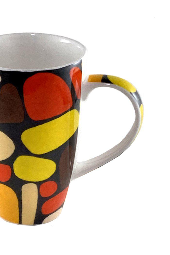 Aboriginal Art Kitchen Warehouse-Zimran Bone China Mugs 380ml/13oz-Yarn Marketplace