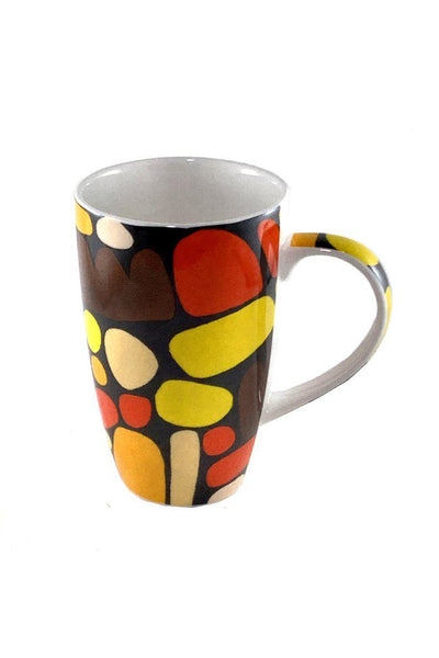 Aboriginal Art Kitchen Warehouse-Zimran Bone China Mugs 380ml/13oz-Yarn Marketplace