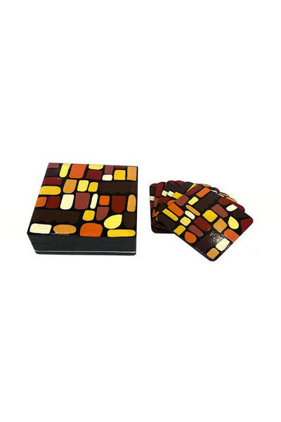 Aboriginal Art Kitchen Warehouse-Zimran Coaster Set-Yarn Marketplace