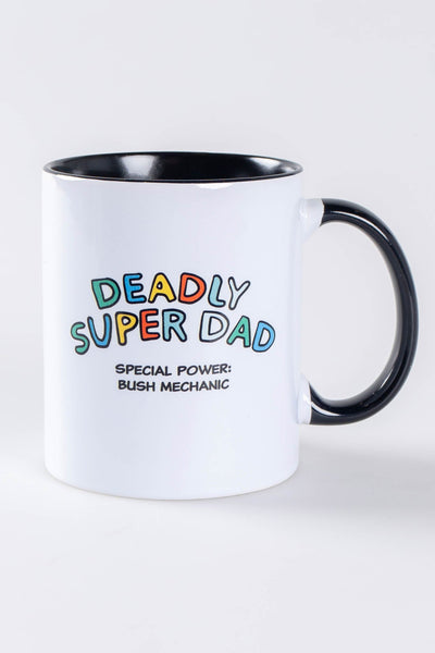 Deadly Super Dad "Bush Mechanic" Ceramic Coffee Mug