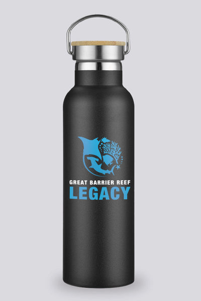 Great Barrier Reef Legacy Black Stainless Steel Water Bottle