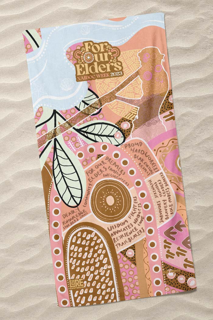 In Their Footsteps NAIDOC WEEK 2023 Beach Towel