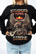 65,000 Years Strong Black Premium Cotton Crew Neck Unisex Sweater