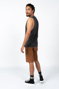 65,000 Years Strong Black Stone Wash Cotton Men's Muscle Tank Top