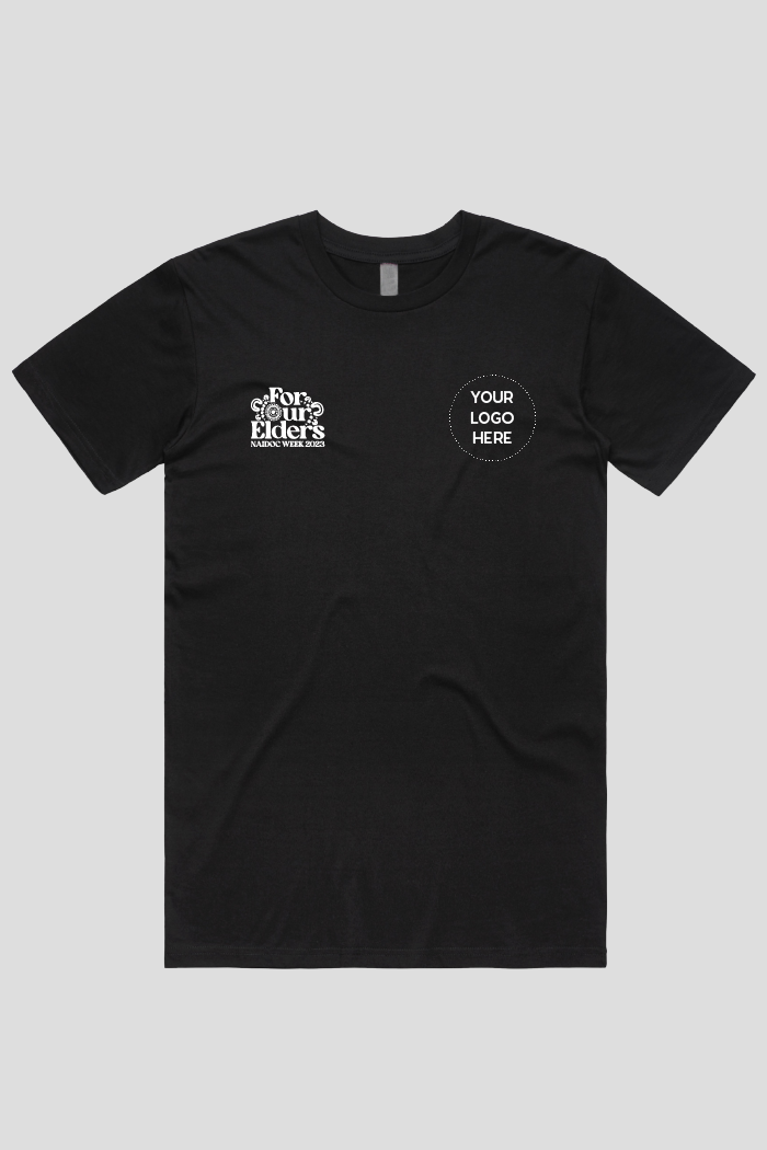 (Custom) Connecting The Past To A Brighter Future NAIDOC WEEK 2023 Black Cotton Crew Neck Unisex T-Shirt